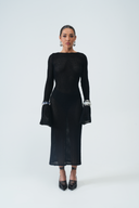BLACK WOVEN DRESS 003