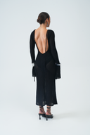 BLACK WOVEN DRESS 003